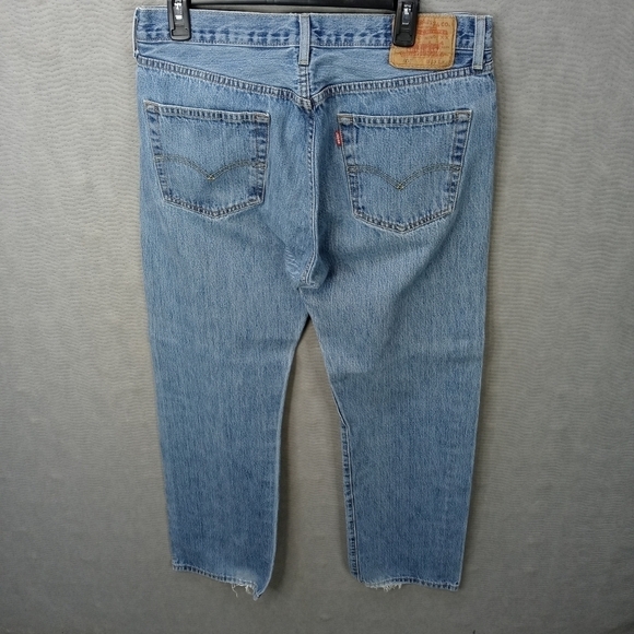 Levi's 501xx men's button fly blue jeans sz 36x34. 265 104pm - Picture 4 of 7